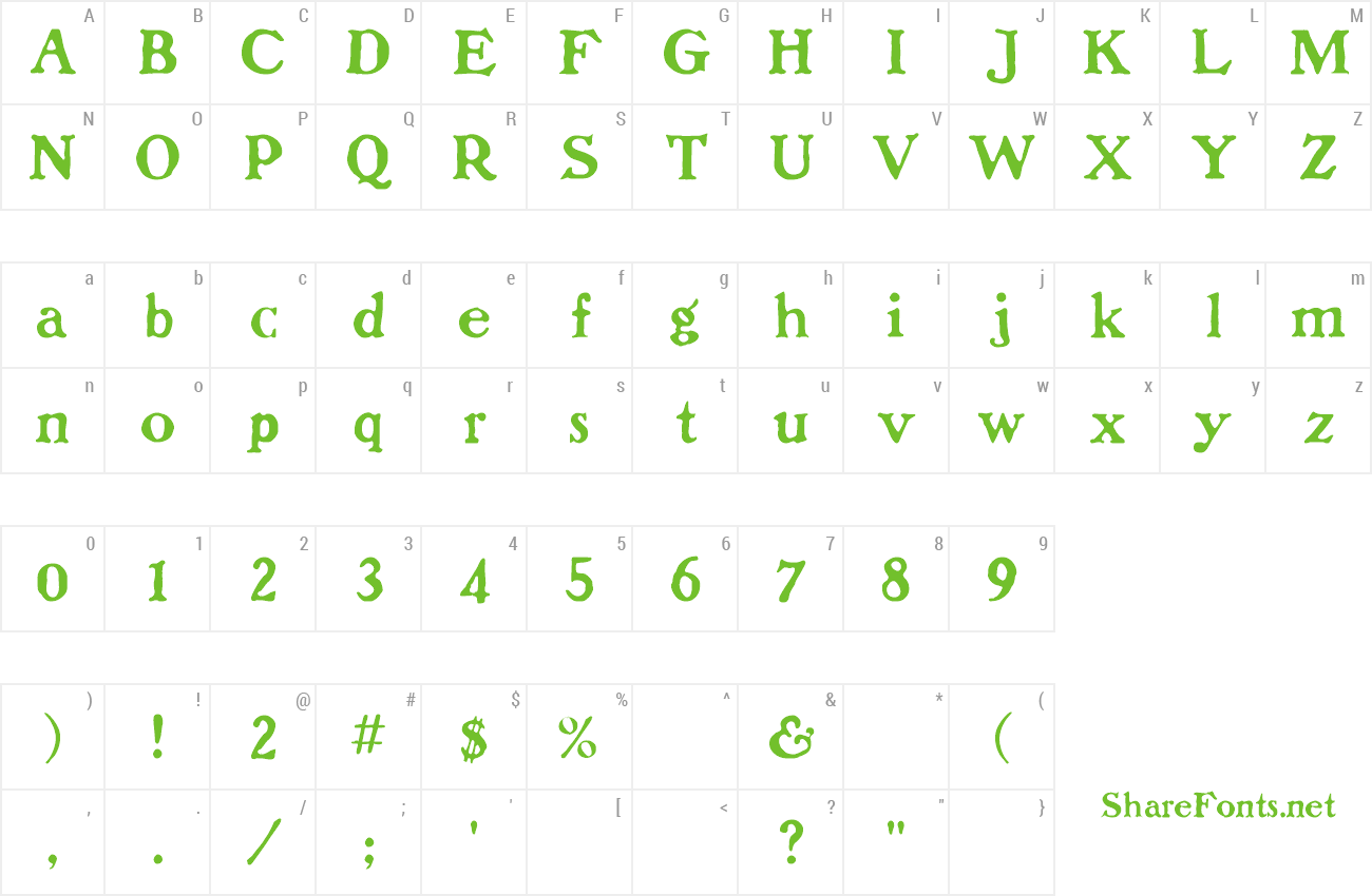 Font Dolenzo preview